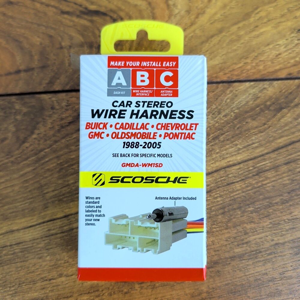 Scosche GMDA-WM1SD Car Stereo Wire Harness GM Buick Chevy GMC 1988–2005